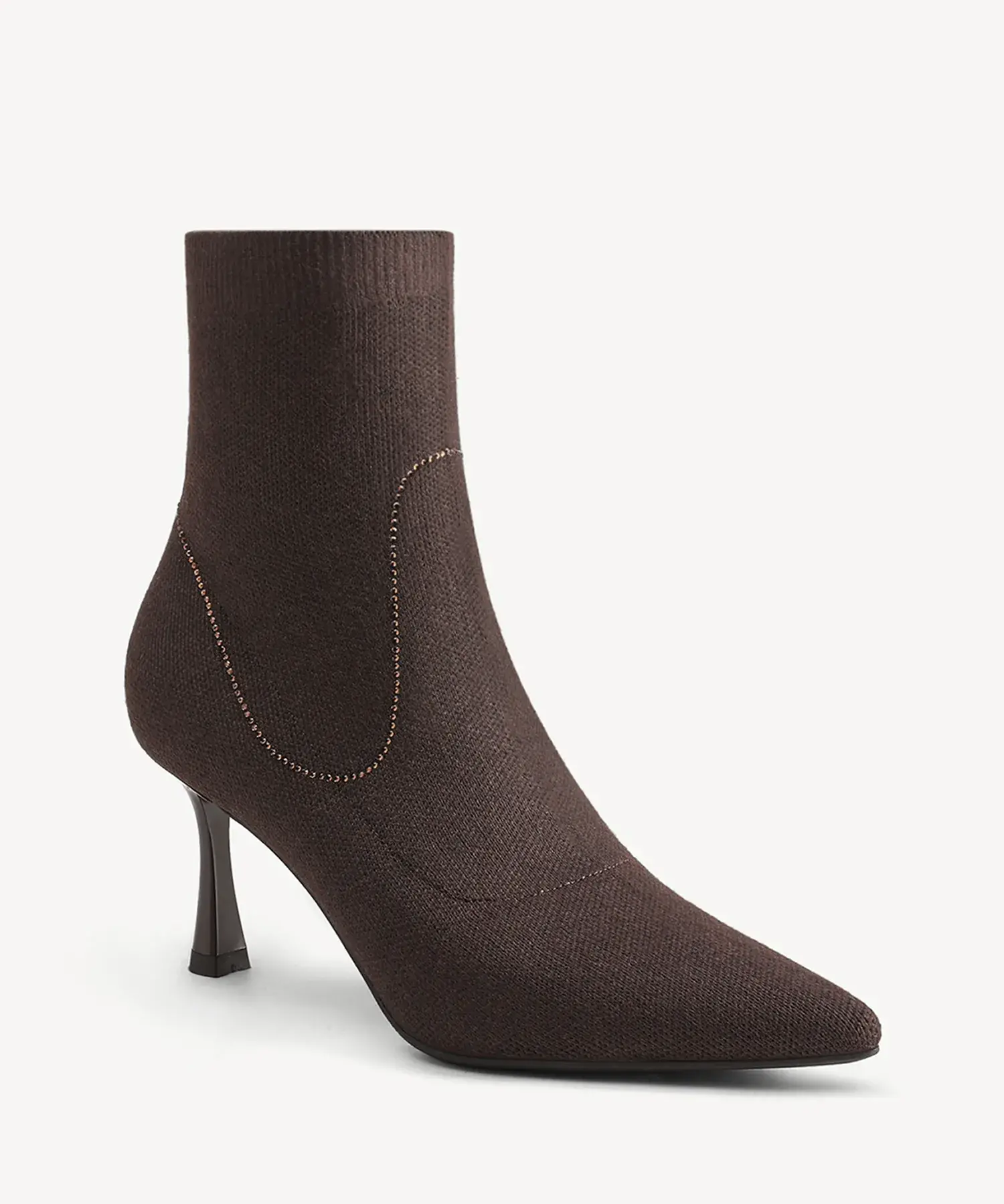 CrystaLine Pointed Toe Heeled Ankle Boot