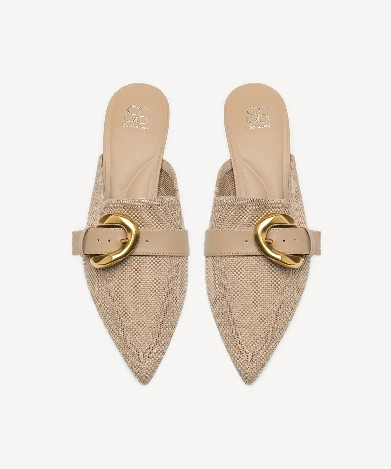EasyChic Buckle Pointed Toe Kitten Heeled Mule - Image 14
