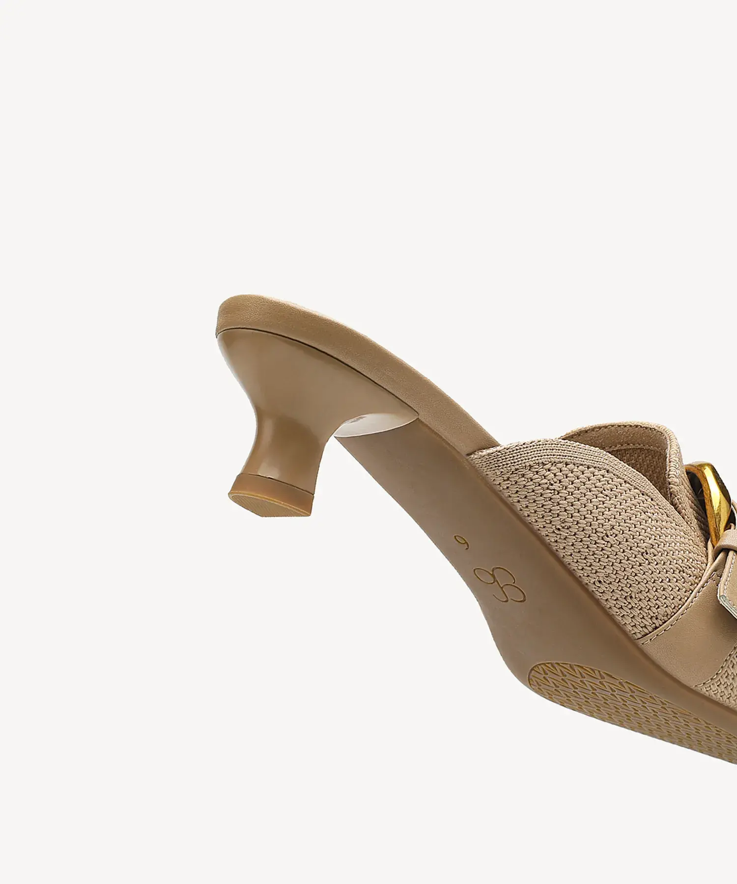 EasyChic Buckle Pointed Toe Kitten Heeled Mule - Image 17