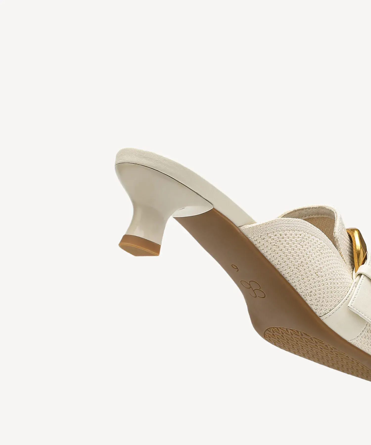 EasyChic Buckle Pointed Toe Kitten Heeled Mule - Image 5