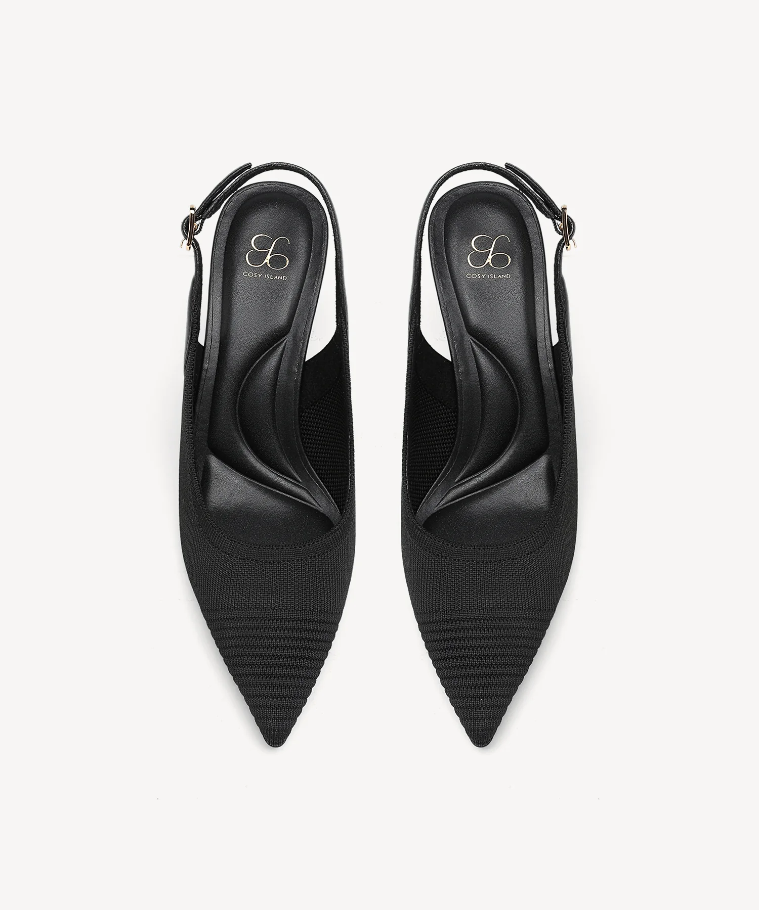 Elegant Ligne Pointed Toe Heeled Slingback - Image 14