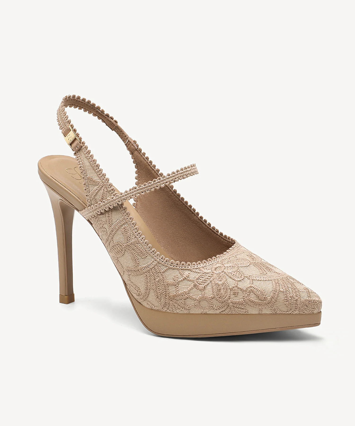 EmbroDance Pointed Toe Platform Heeled Slingback - Image 30