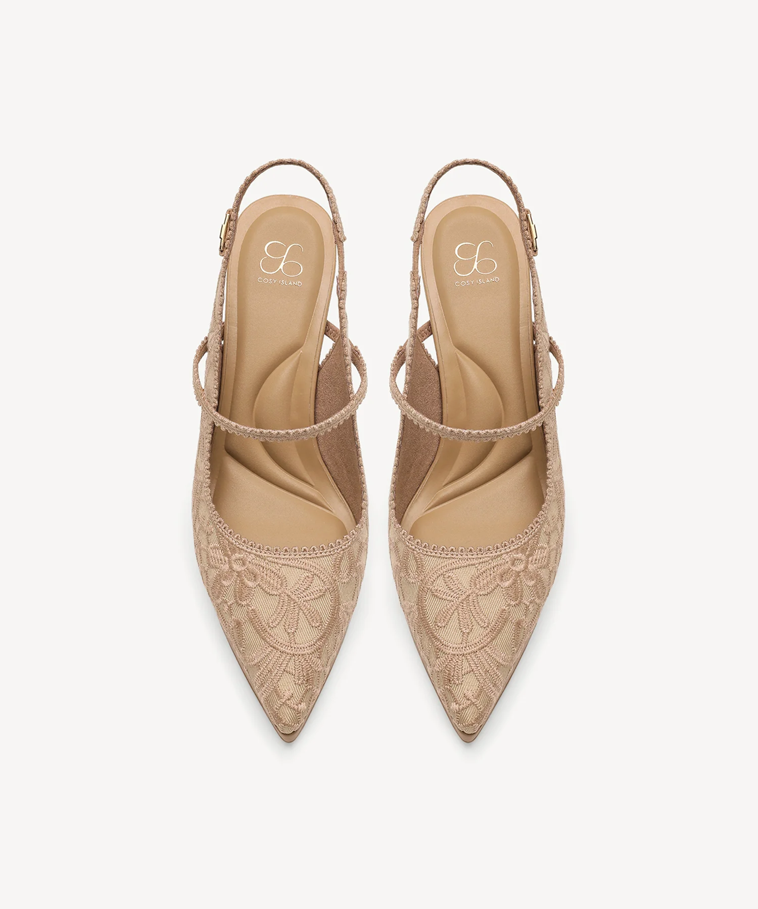 EmbroDance Pointed Toe Platform Heeled Slingback - Image 31