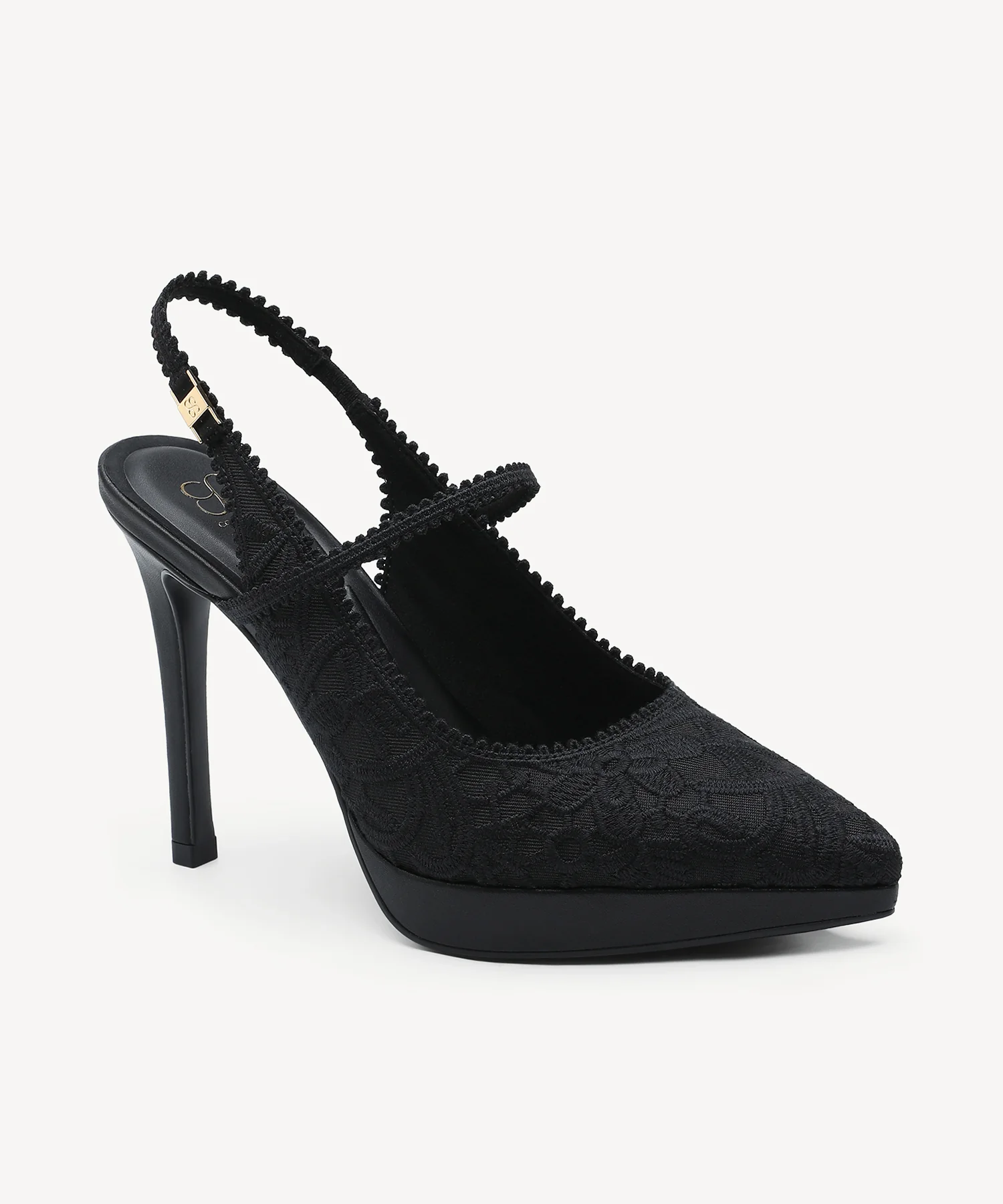 EmbroDance Pointed Toe Platform Heeled Slingback - Image 16