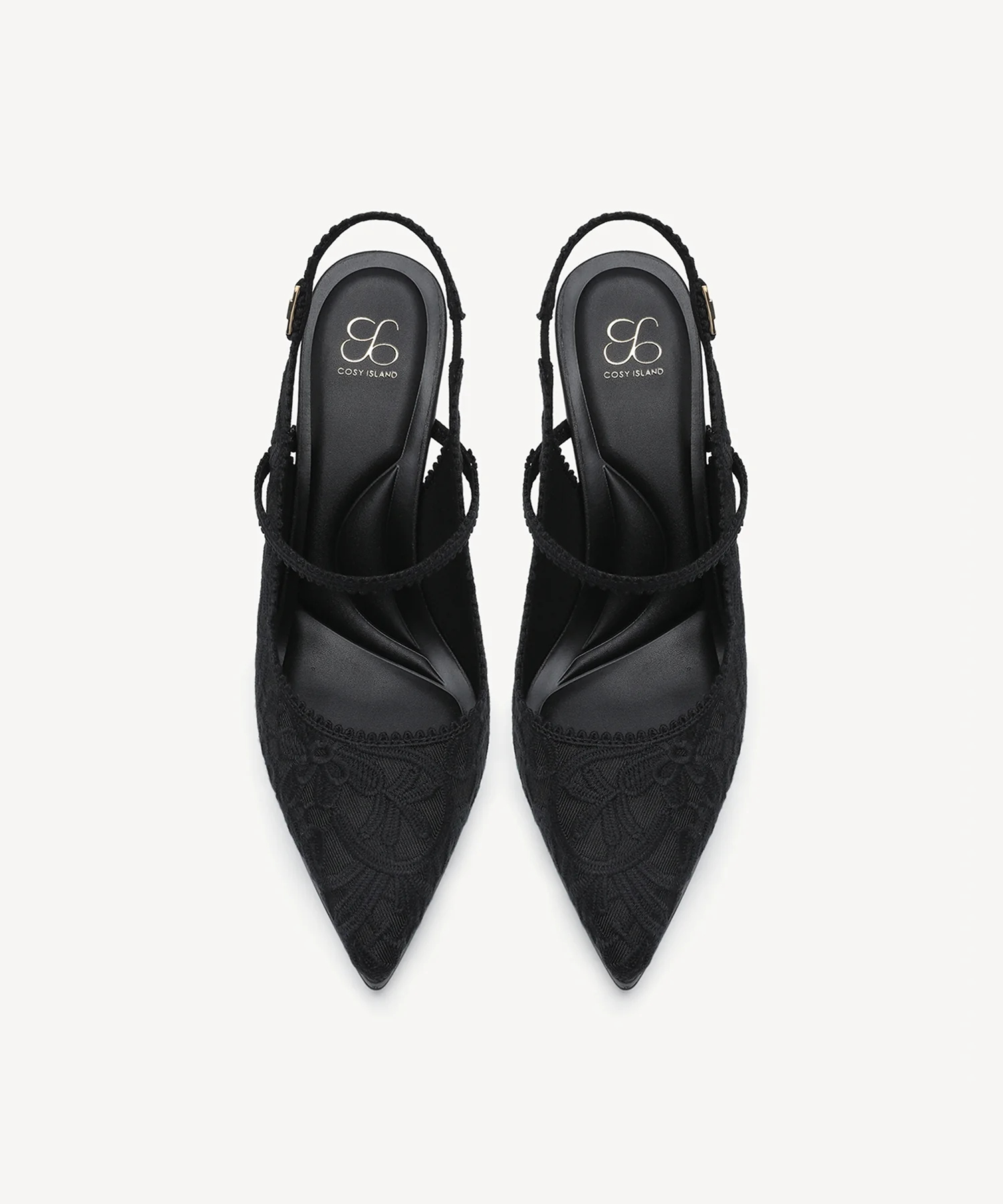 EmbroDance Pointed Toe Platform Heeled Slingback - Image 17