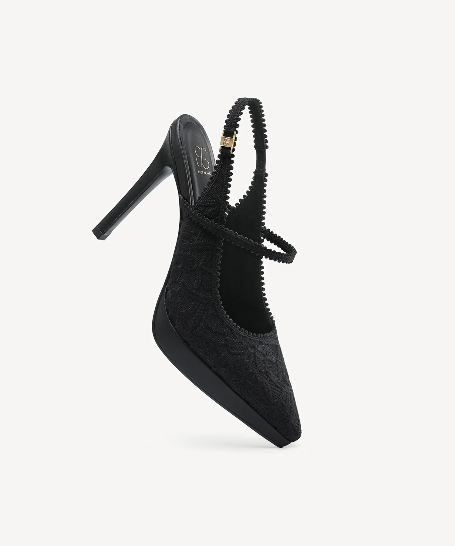 EmbroDance Pointed Toe Platform Heeled Slingback - Image 19