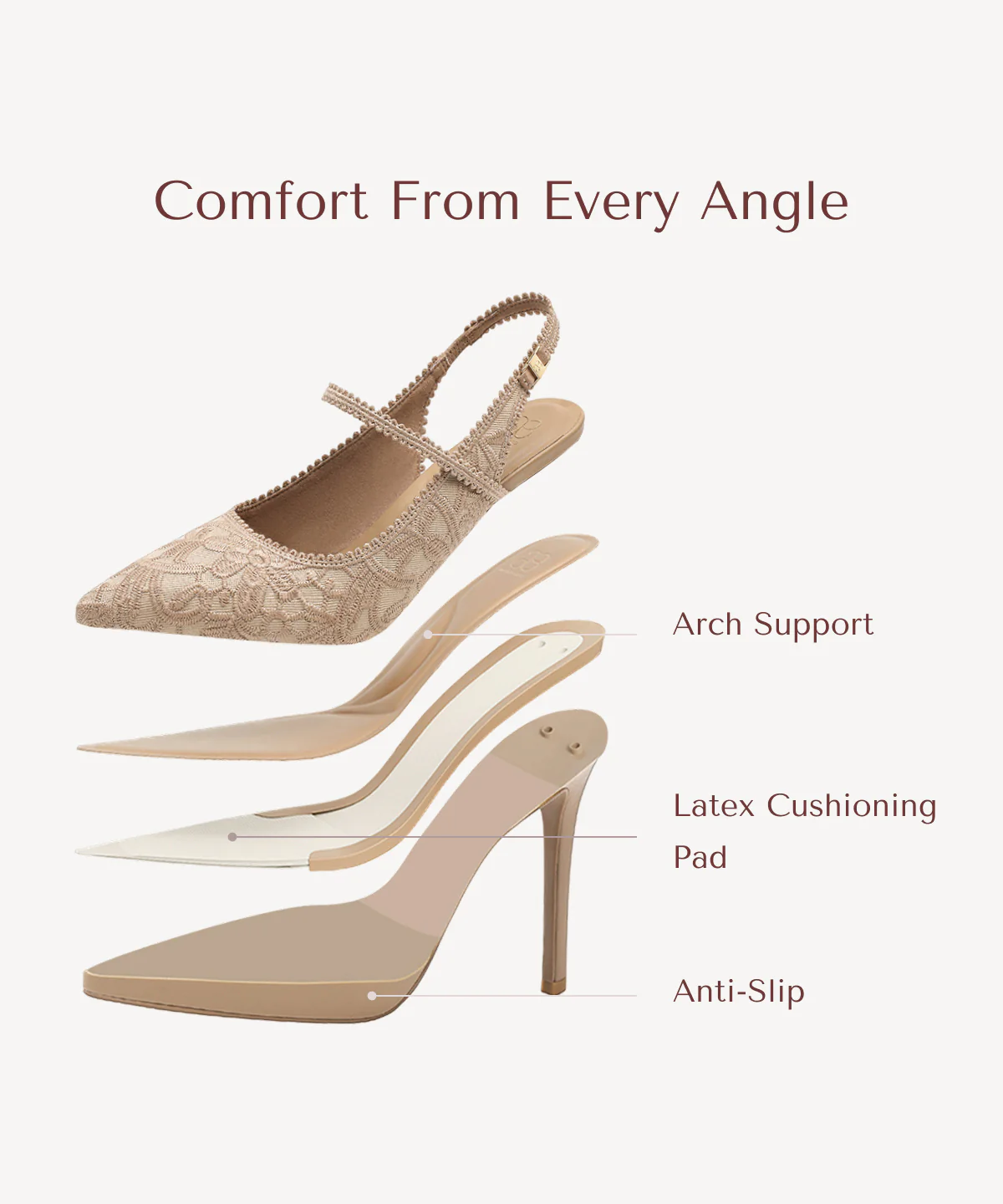 EmbroDance Pointed Toe Platform Heeled Slingback - Image 32