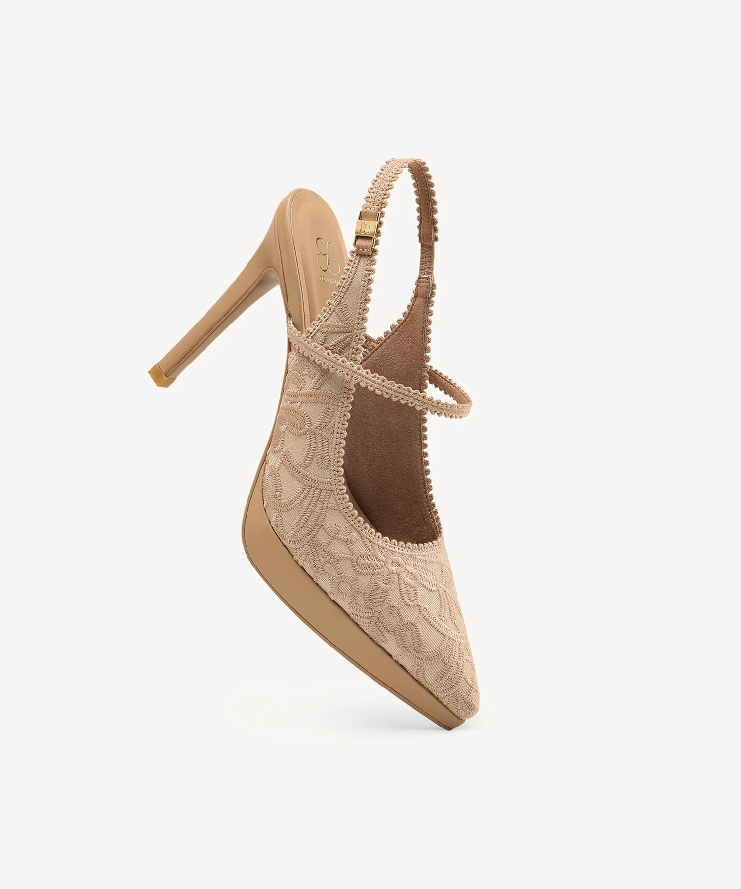 EmbroDance Pointed Toe Platform Heeled Slingback - Image 33