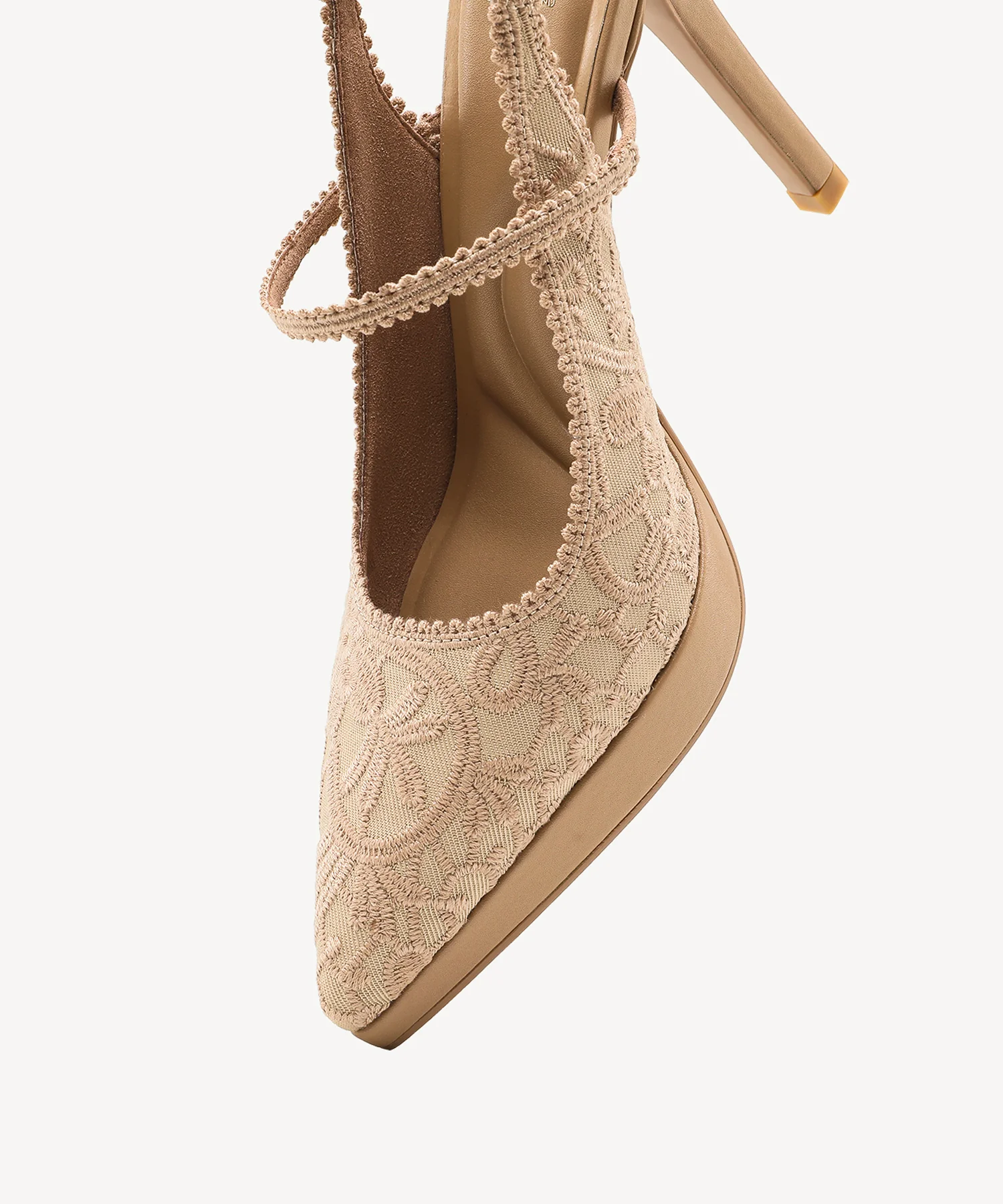 EmbroDance Pointed Toe Platform Heeled Slingback - Image 34