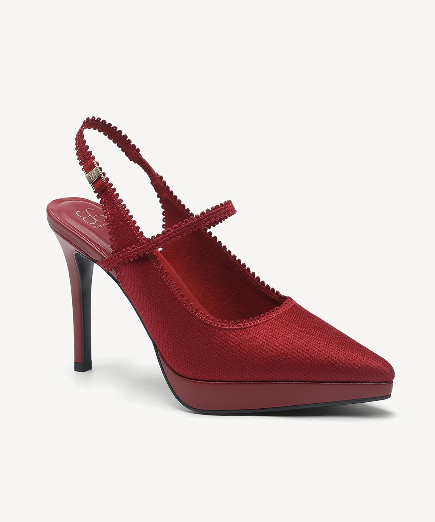 EmbroDance Pointed Toe Platform Heeled Slingback - Image 37