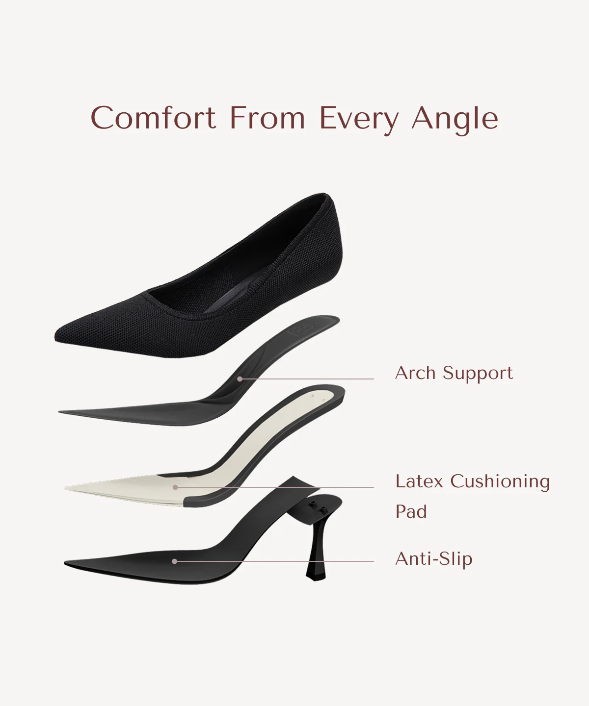 EternalPace Minimalist Stiletto Heeled Pump - Image 10