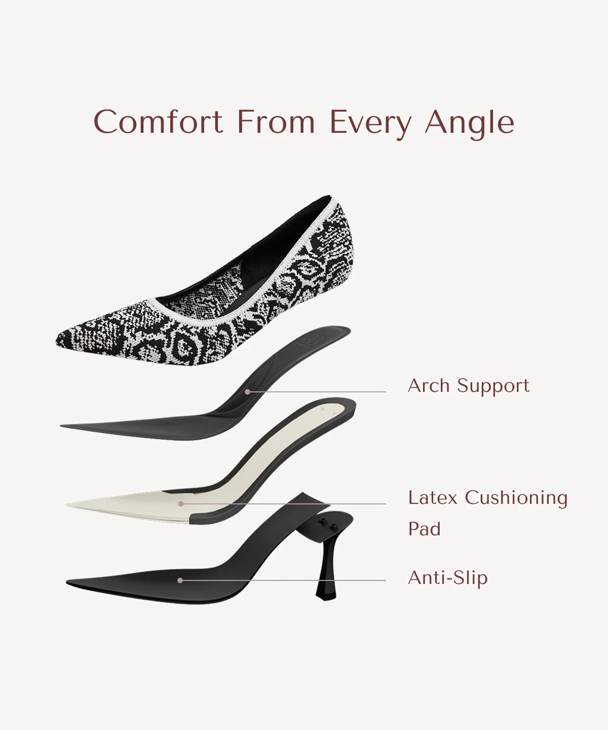 EternalPace Minimalist Stiletto Heeled Pump - Image 17