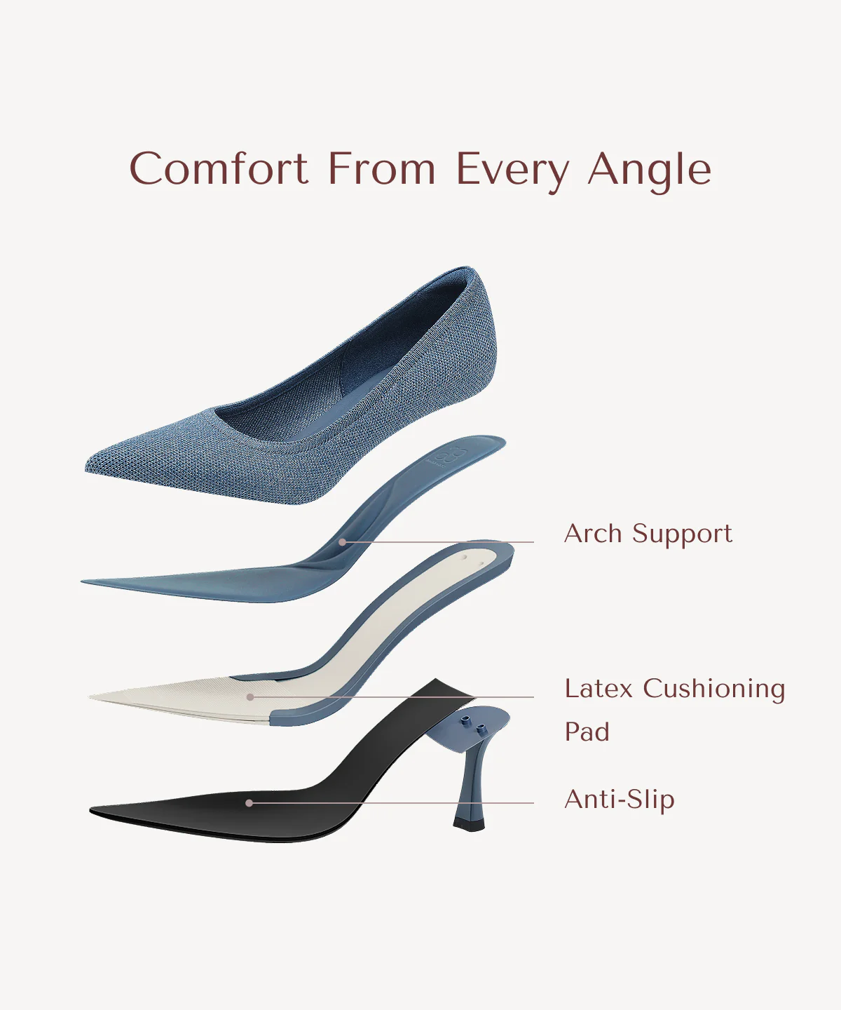 EternalPace Minimalist Stiletto Heeled Pump - Image 52