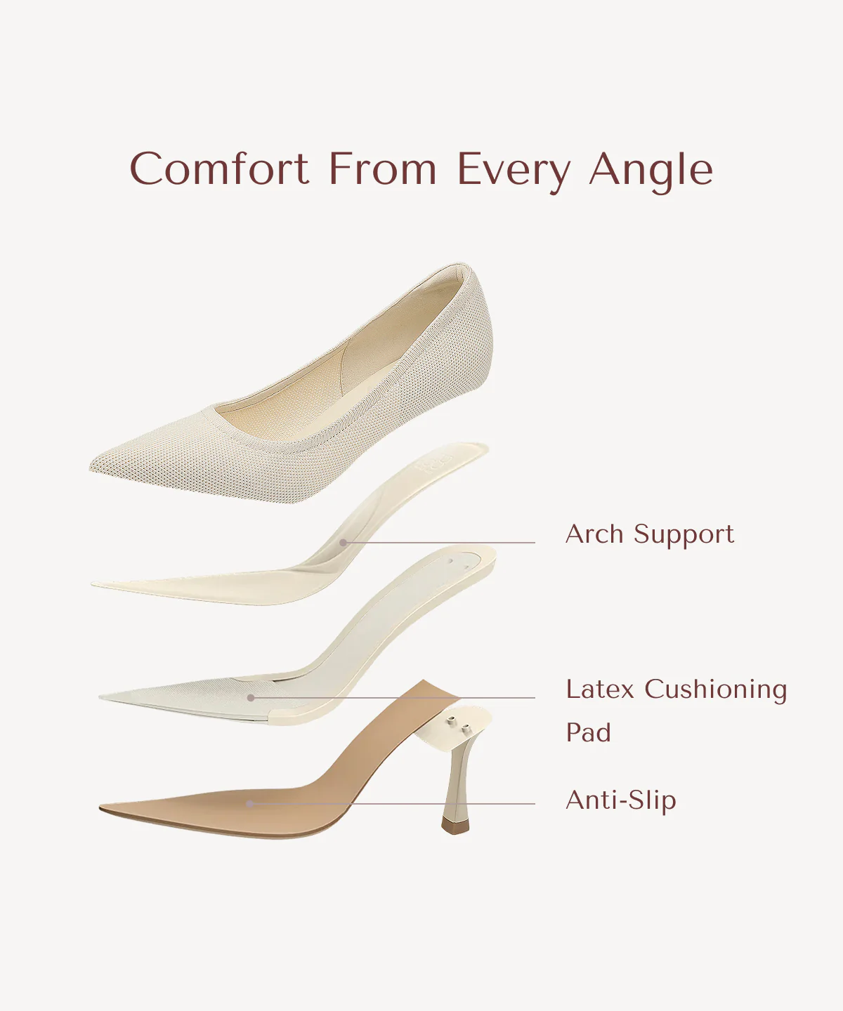 EternalPace Minimalist Stiletto Heeled Pump - Image 59