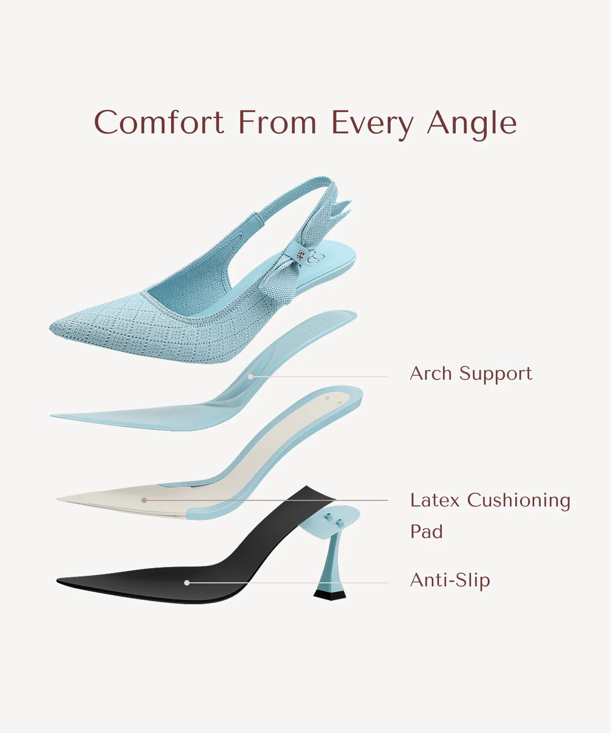 EverLush Bowknot Pointed Toe Heeled Slingback - Image 10