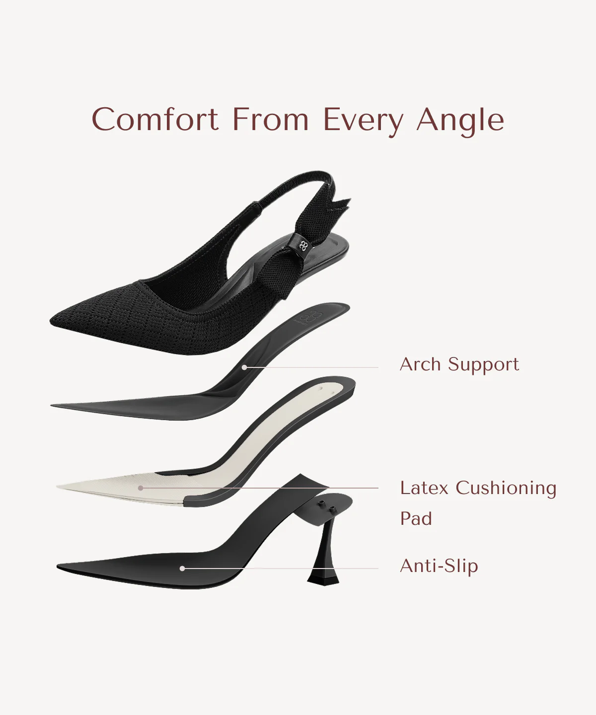 EverLush Bowknot Pointed Toe Heeled Slingback - Image 18