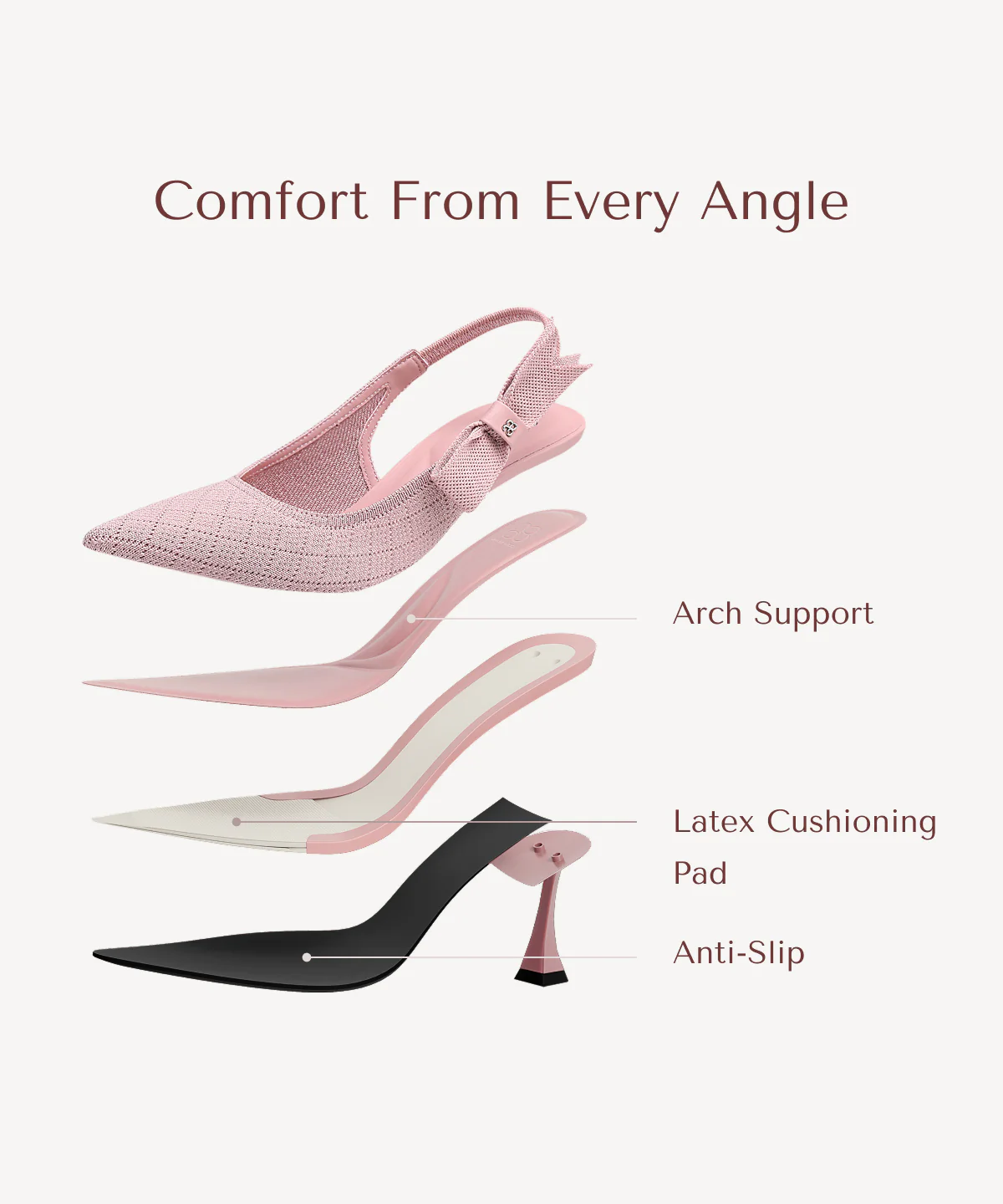 EverLush Bowknot Pointed Toe Heeled Slingback - Image 40
