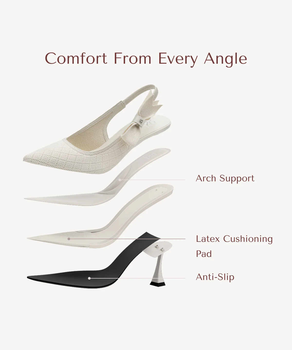 EverLush Bowknot Pointed Toe Heeled Slingback - Image 68