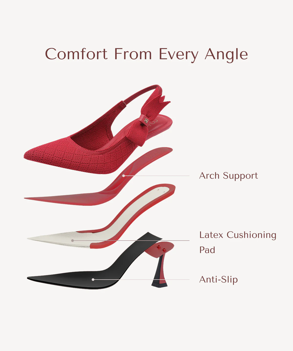 EverLush Bowknot Pointed Toe Heeled Slingback - Image 75