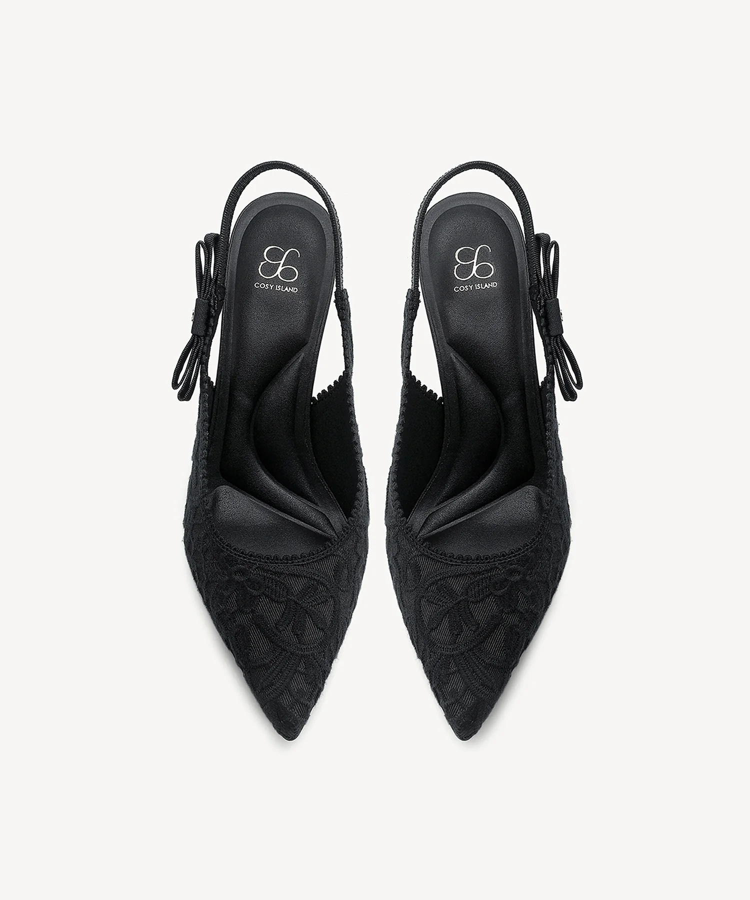 EverLush Bowknot Pointed Toe Heeled Slingback - Image 81