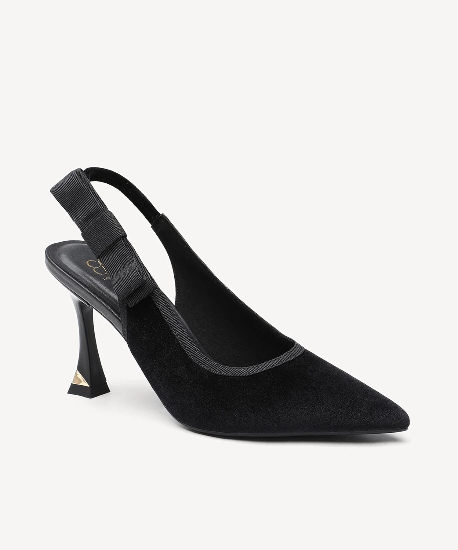 Everlush Velvet Pointed Toe Heeled Slingback - Image 7