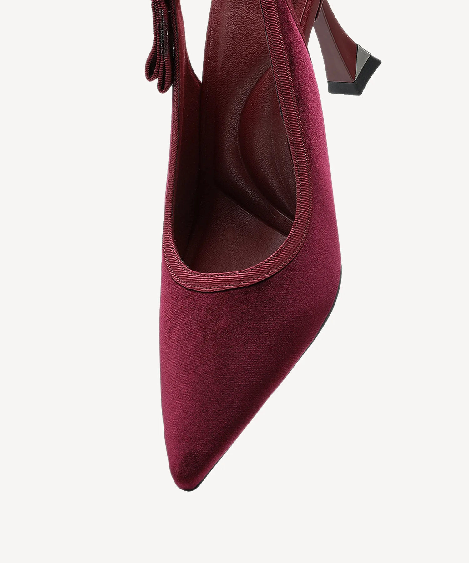 Everlush Velvet Pointed Toe Heeled Slingback - Image 4