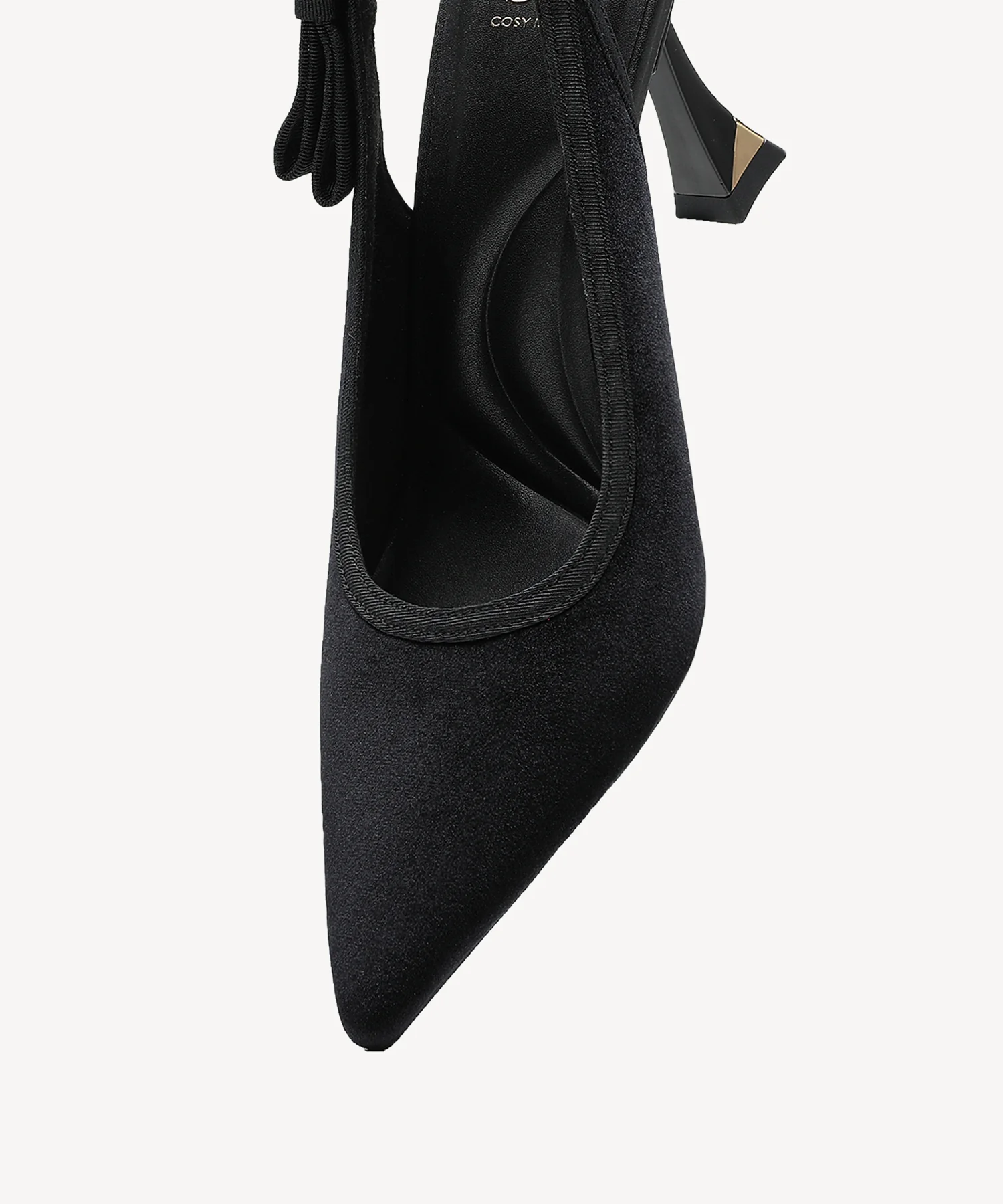 Everlush Velvet Pointed Toe Heeled Slingback - Image 10