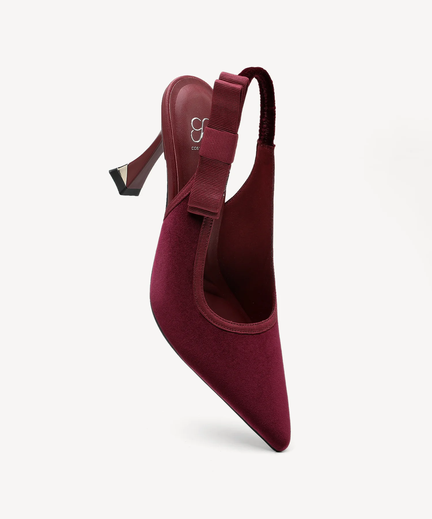 Everlush Velvet Pointed Toe Heeled Slingback - Image 3