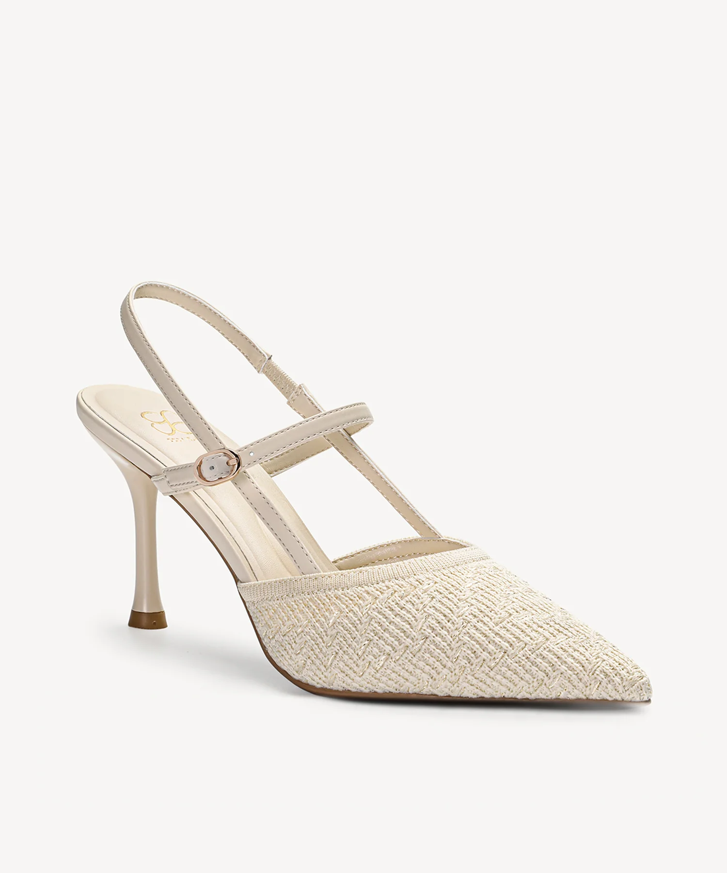GlimmerLine Pointed Toe Stiletto Heeled Slingback