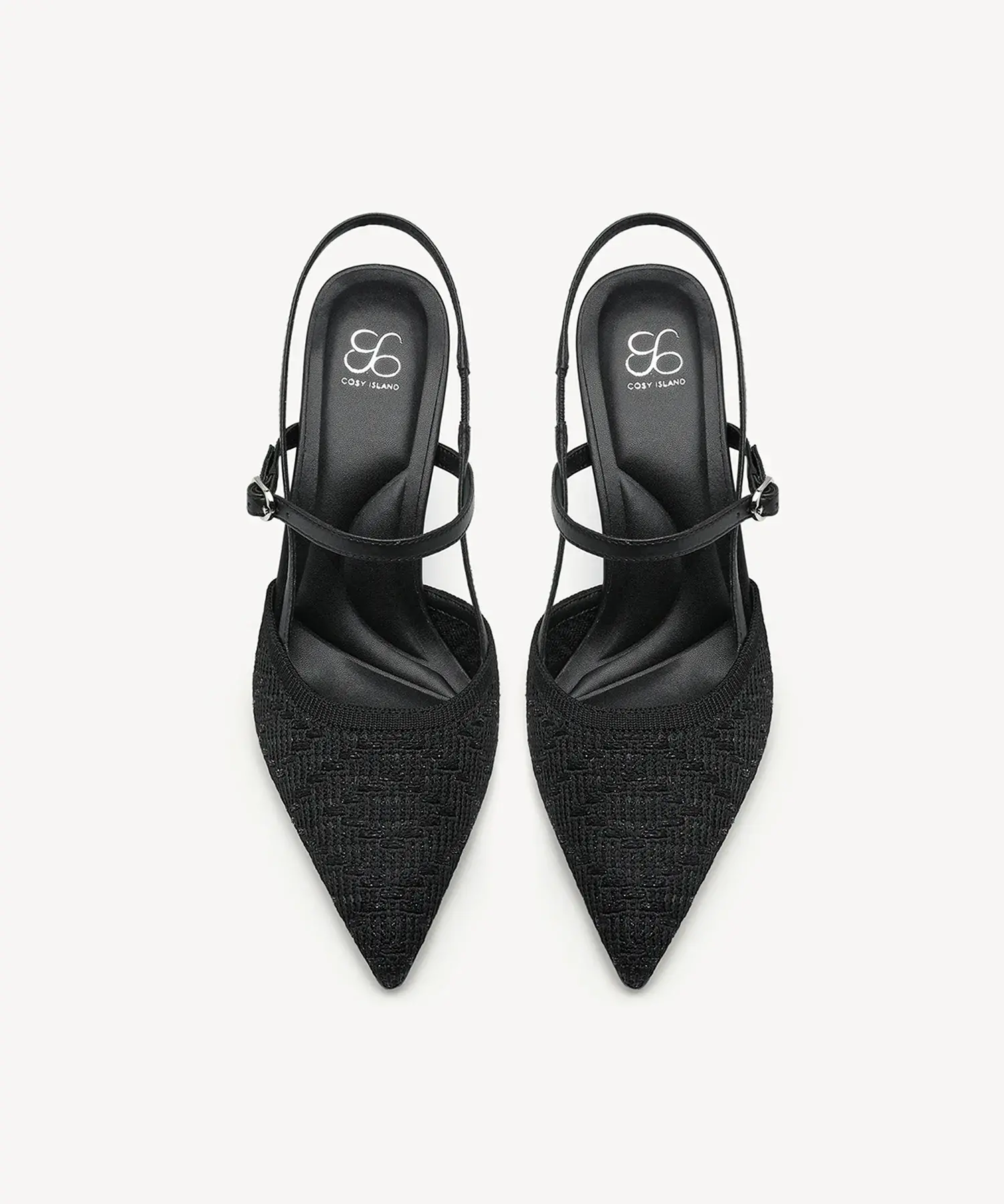 GlimmerLine Pointed Toe Stiletto Heeled Slingback - Image 14
