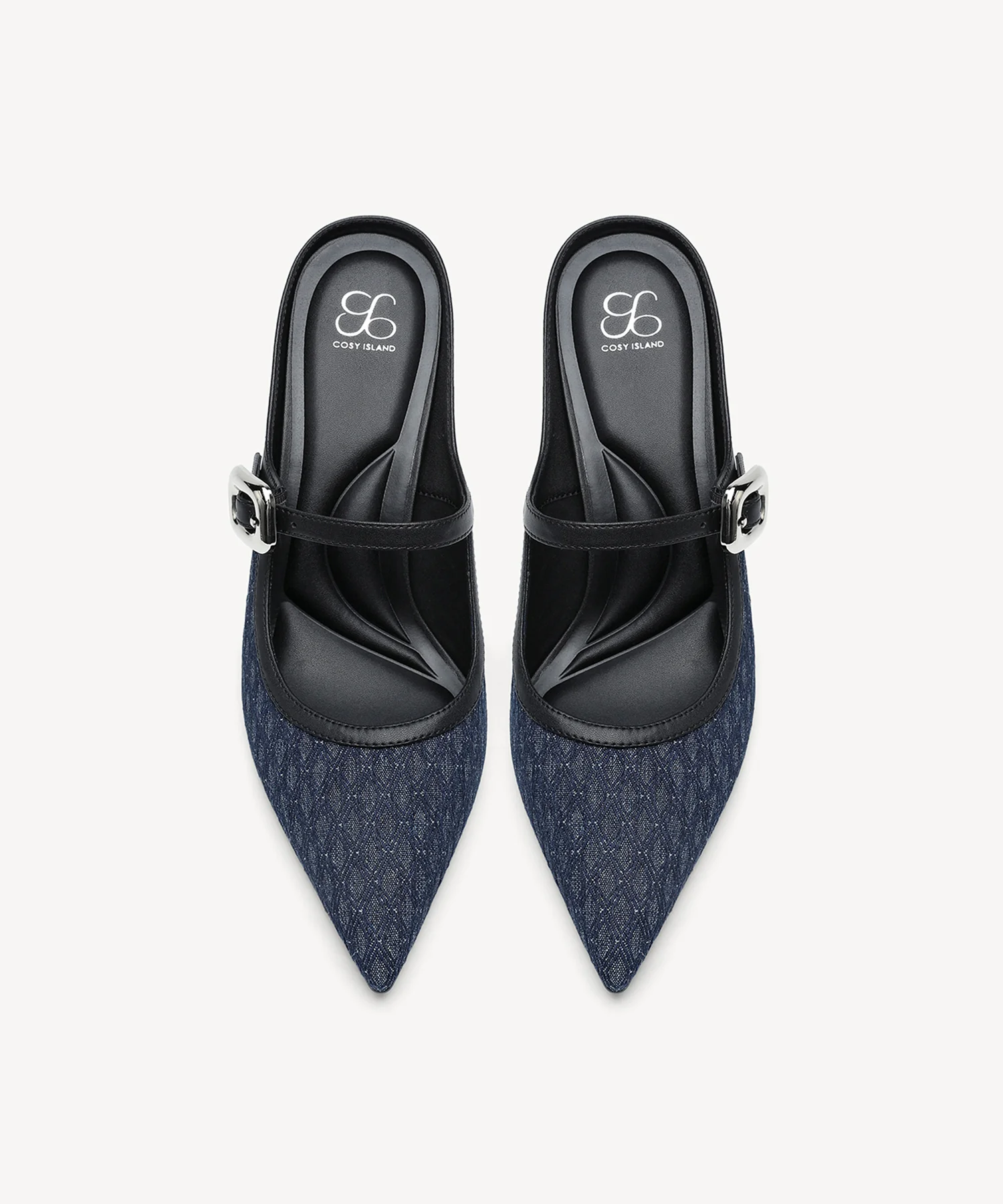 GraceLithe Denim Pointed Toe Heeled Mule - Image 26