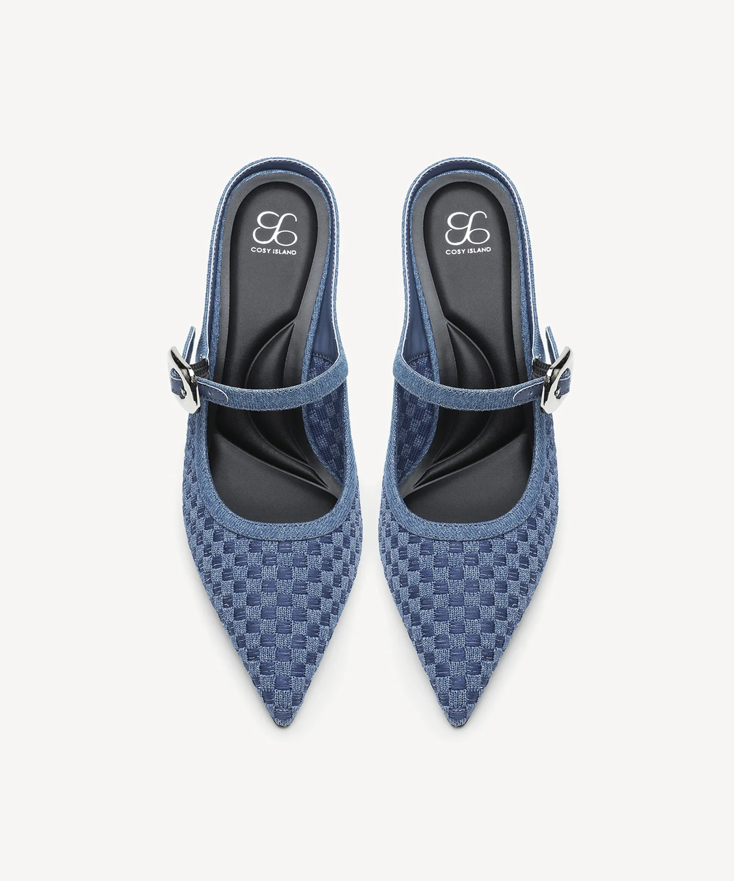 GraceLithe Denim Pointed Toe Heeled Mule - Image 32