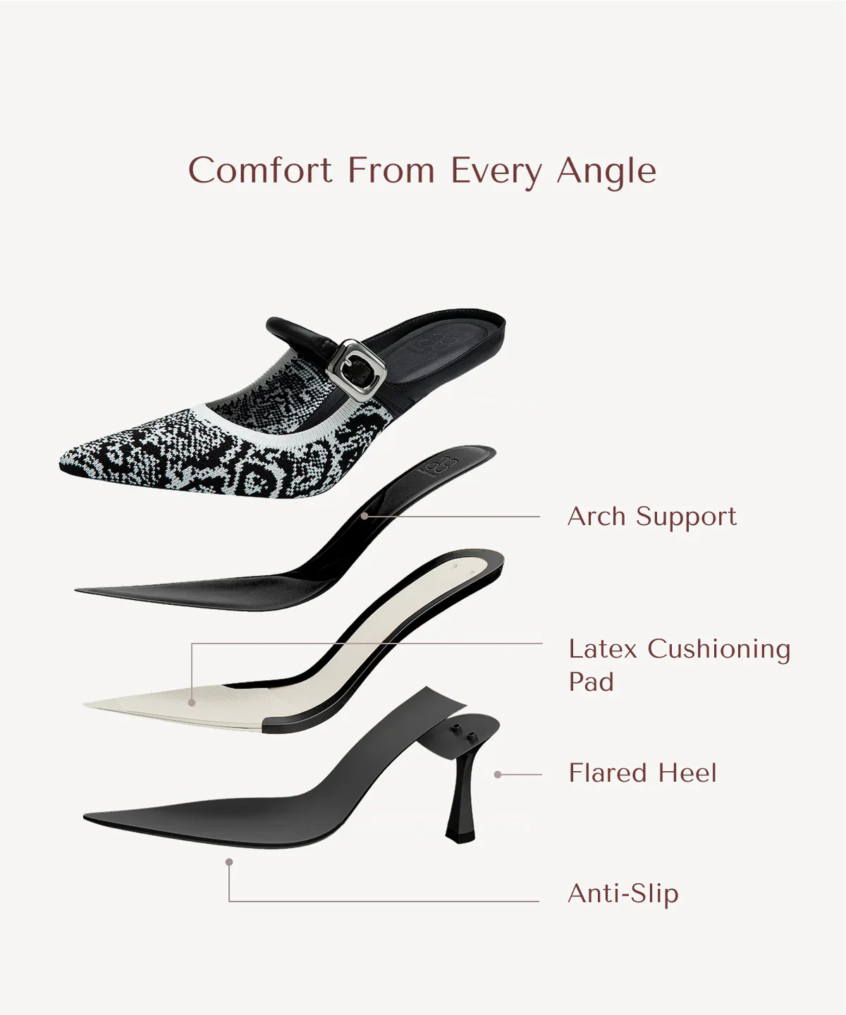 GraceLithe Pointed Toe Heeled Mule - Image 49