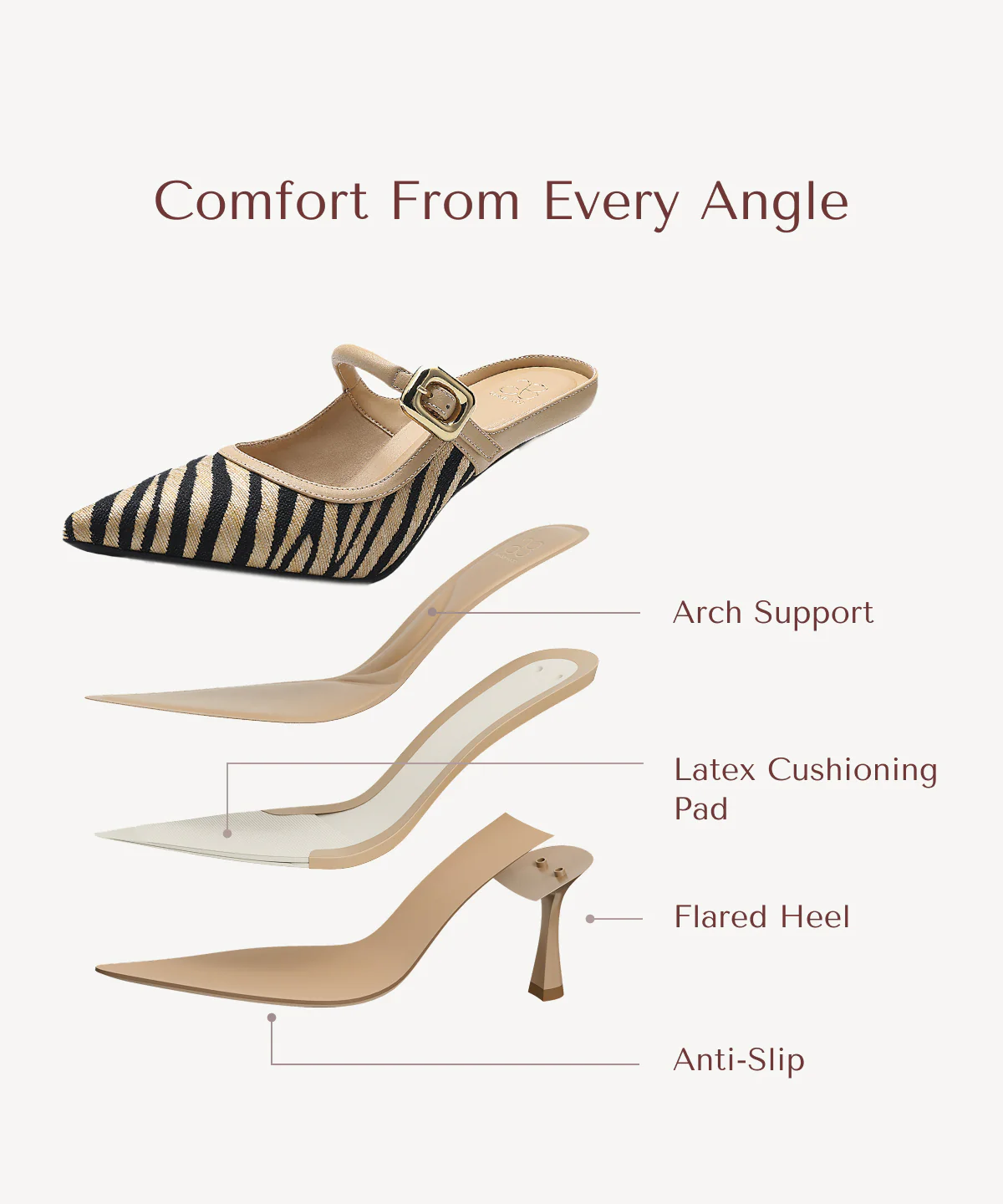 GraceLithe Pointed Toe Heeled Mule - Image 70