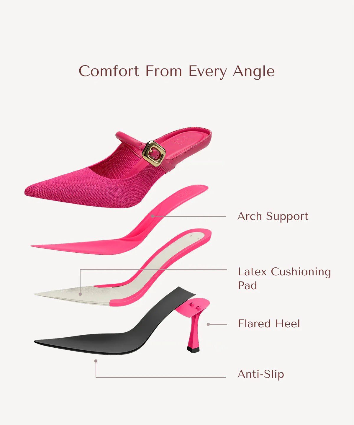 GraceLithe Pointed Toe Heeled Mule - Image 16