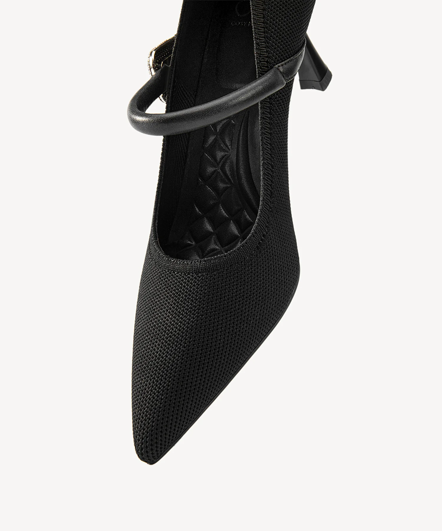 EternalPace Shimmer Buckle Pointed Toe Heeled Pump - Image 4