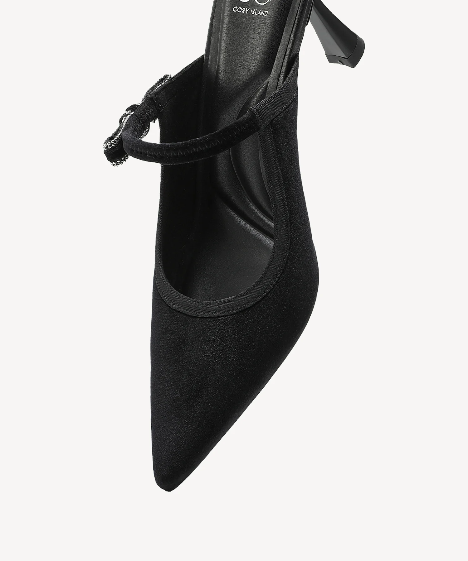 GraceLithe Velvet Bow Pointed Toe Heeled Mule - Image 10