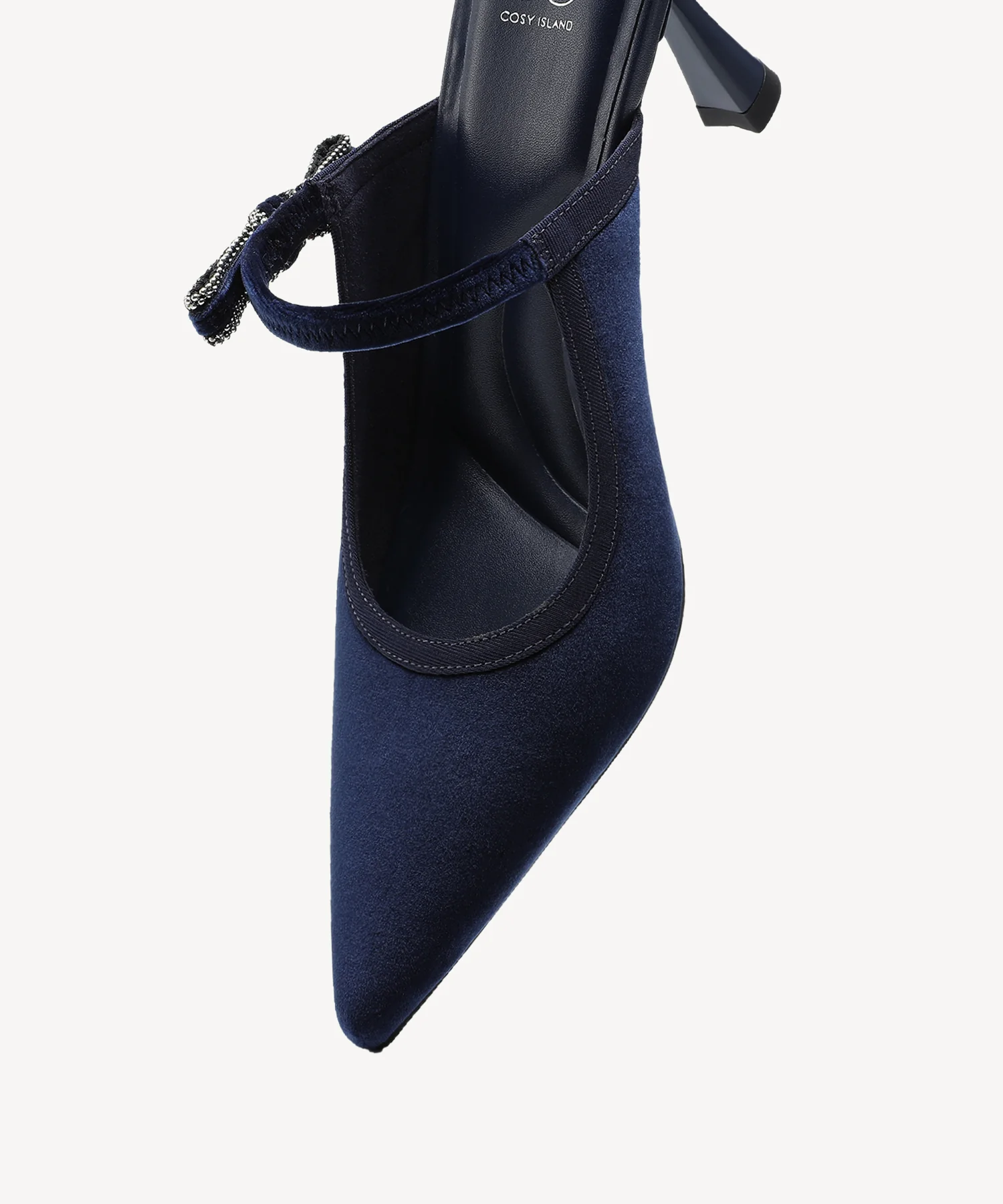 GraceLithe Velvet Bow Pointed Toe Heeled Mule - Image 16