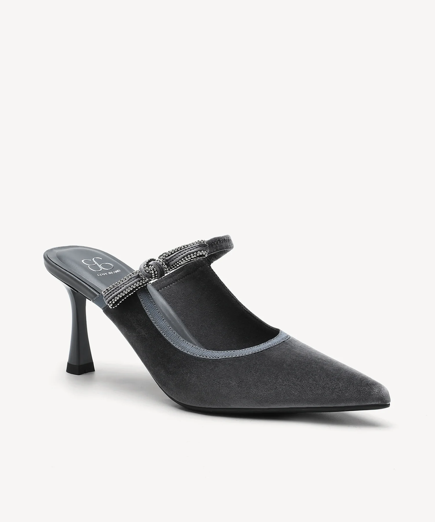 GraceLithe Velvet Bow Pointed Toe Heeled Mule - Image 19