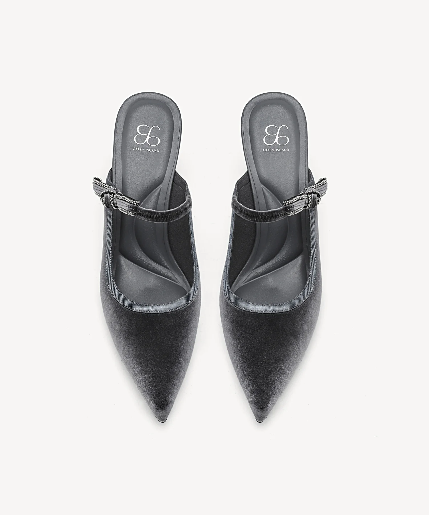 GraceLithe Velvet Bow Pointed Toe Heeled Mule - Image 20