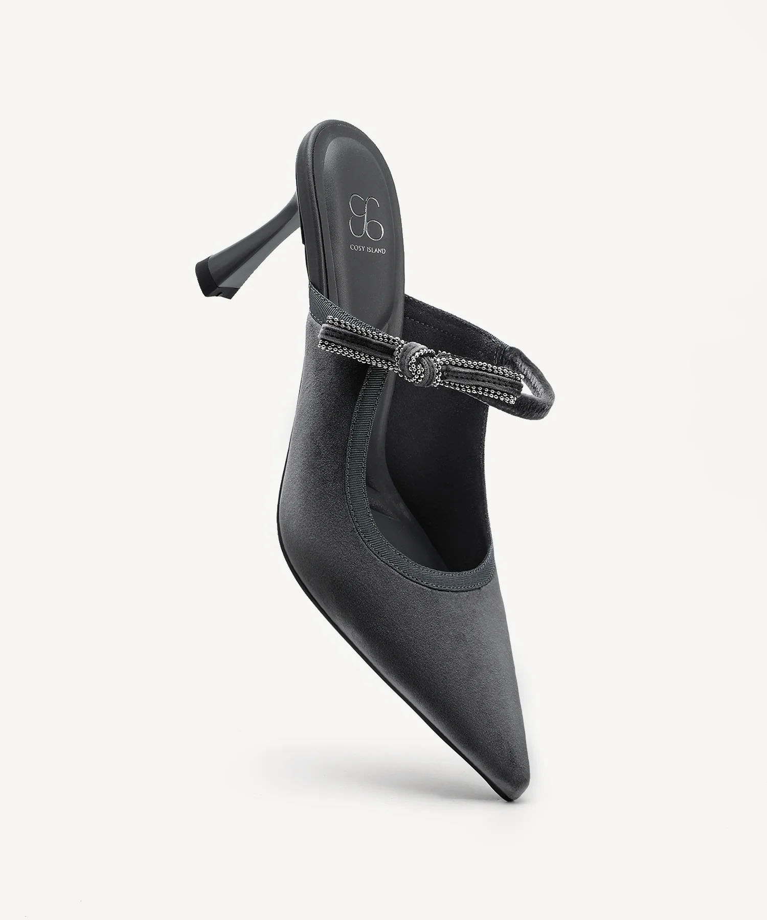 GraceLithe Velvet Bow Pointed Toe Heeled Mule - Image 21