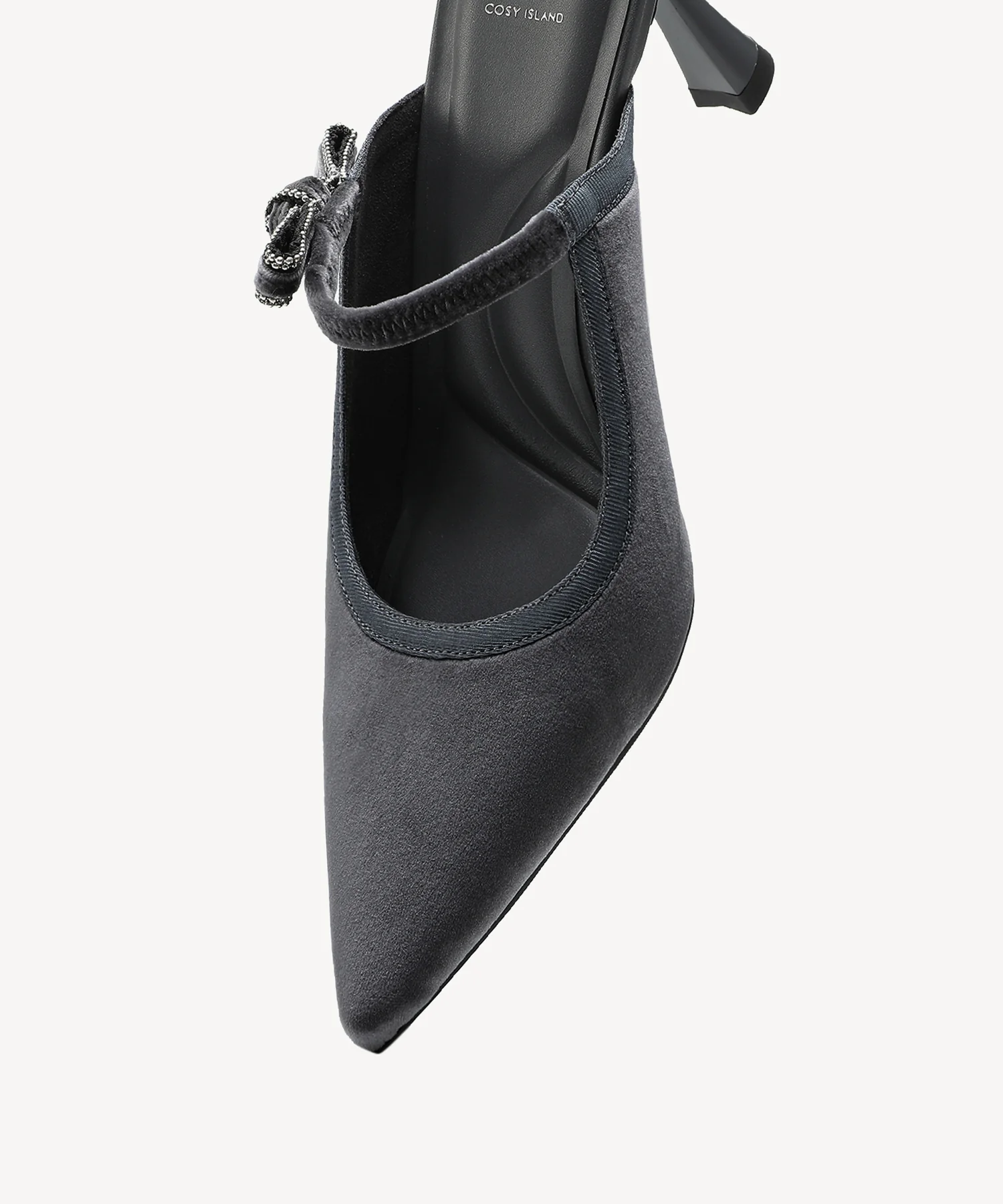 GraceLithe Velvet Bow Pointed Toe Heeled Mule - Image 22
