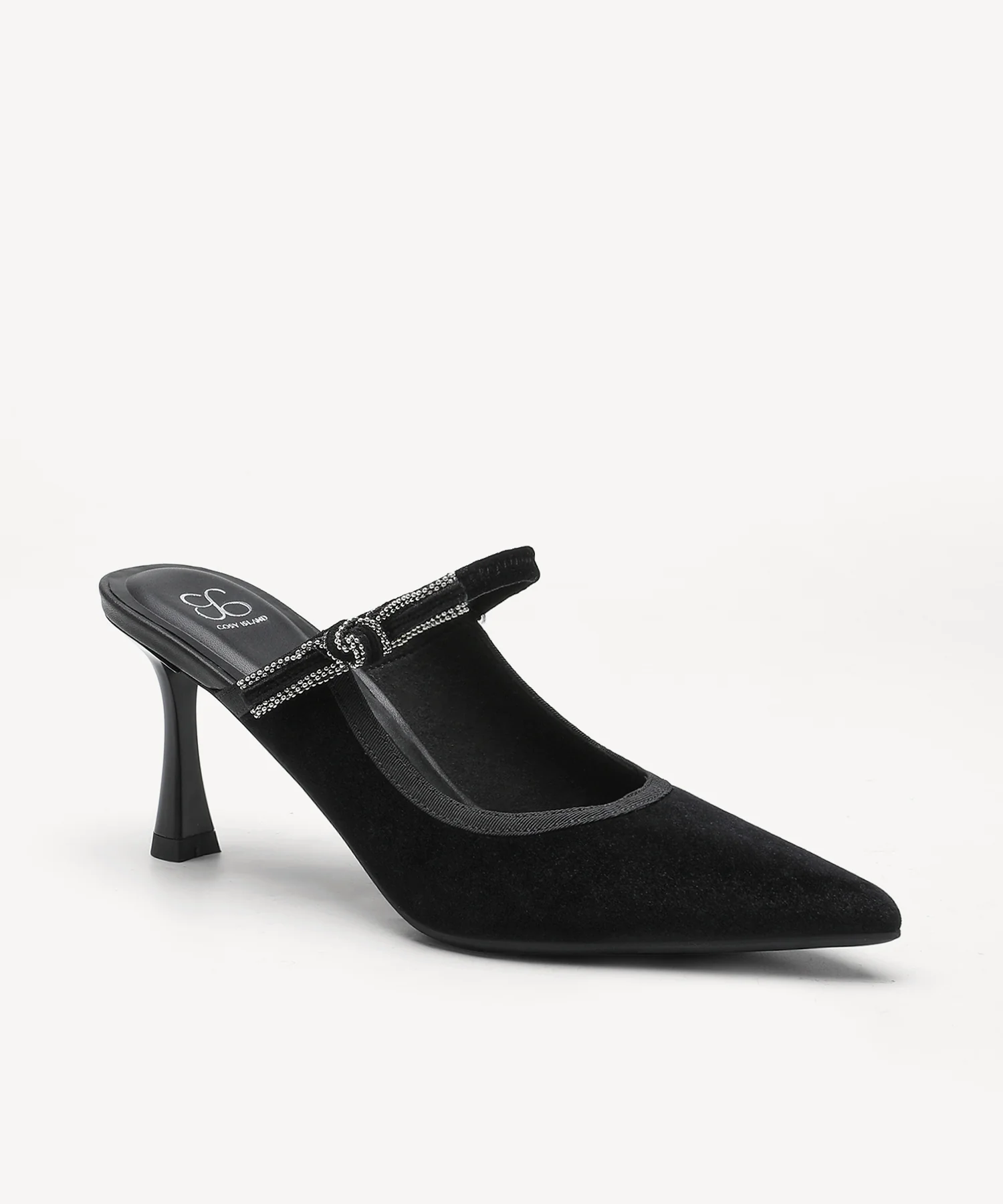 GraceLithe Velvet Bow Pointed Toe Heeled Mule - Image 7