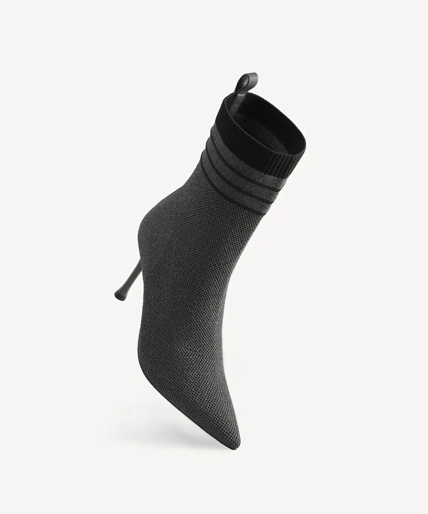 KnitBand Pointed Toe Heeled Ankle Boot - Image 3