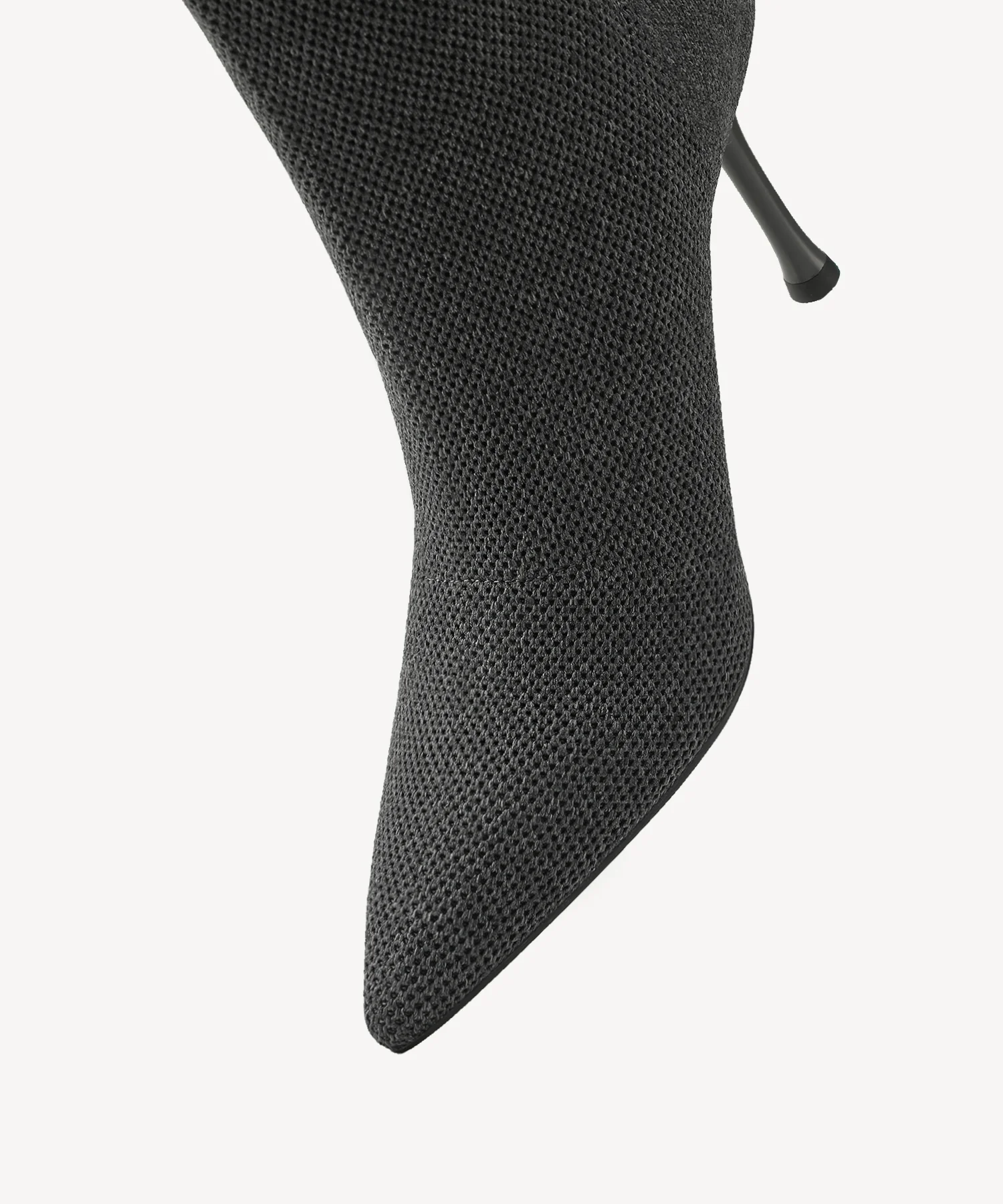 KnitBand Pointed Toe Heeled Ankle Boot - Image 4