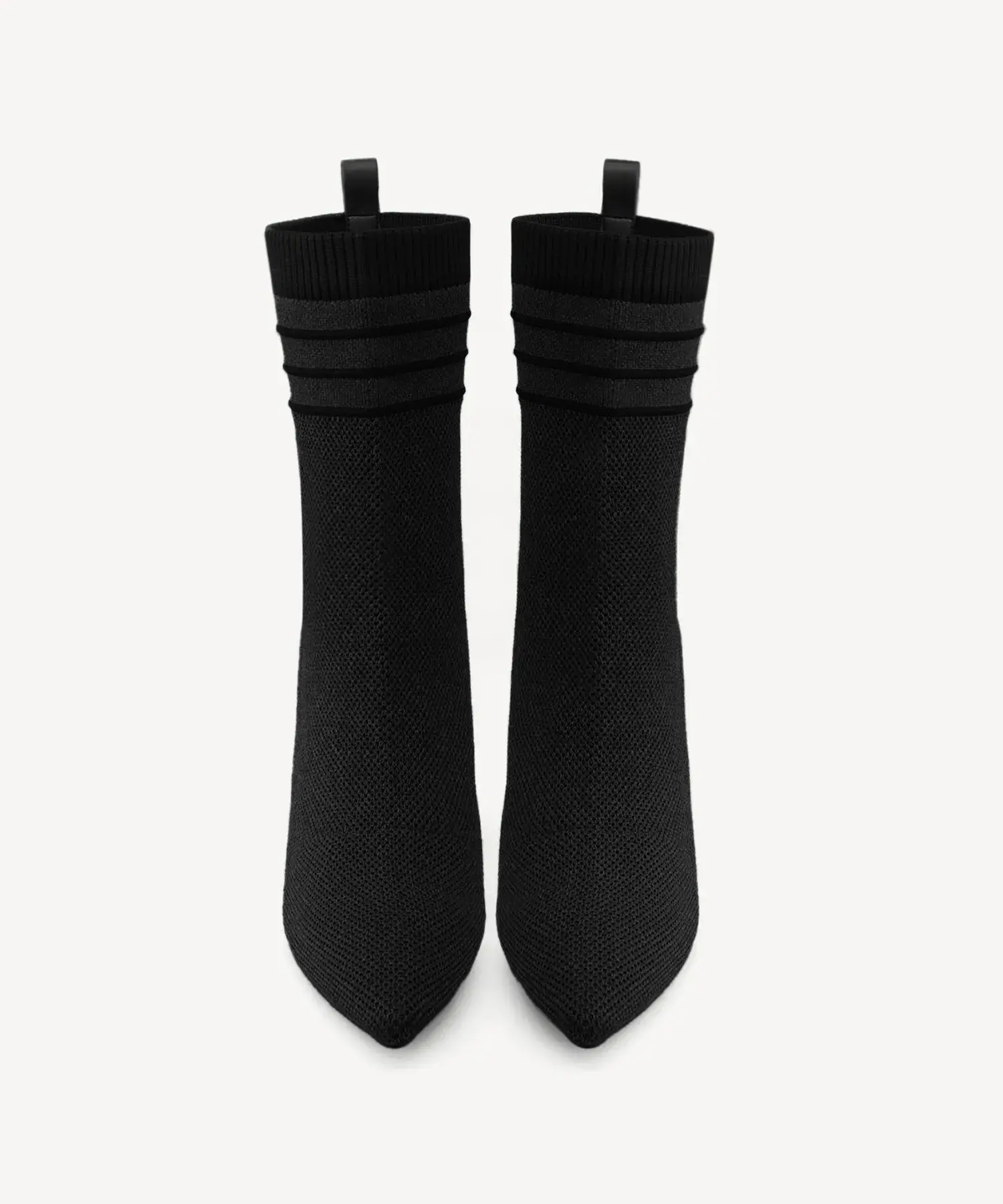 KnitBand Pointed Toe Heeled Ankle Boot - Image 8