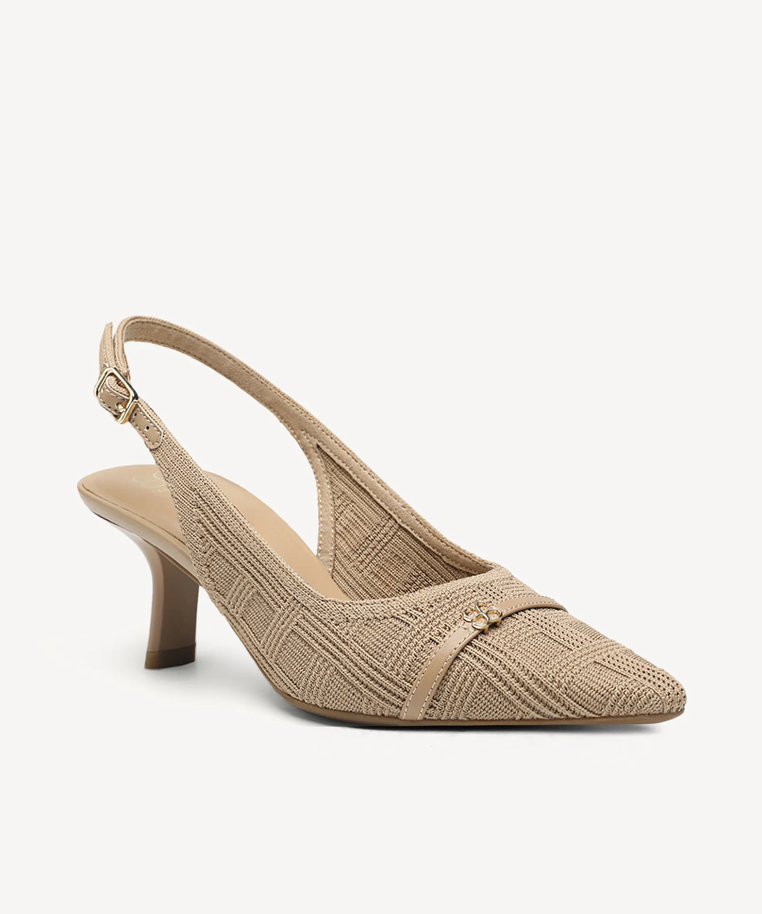 LineWeave Kitten Pointed Toe Heeled Slingback