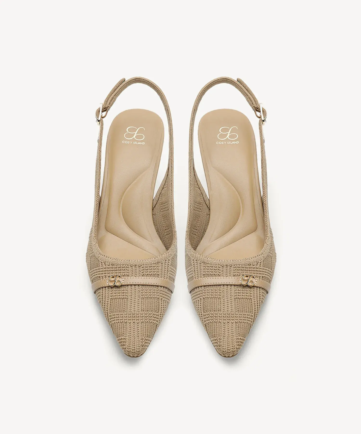 LineWeave Kitten Pointed Toe Heeled Slingback - Image 2