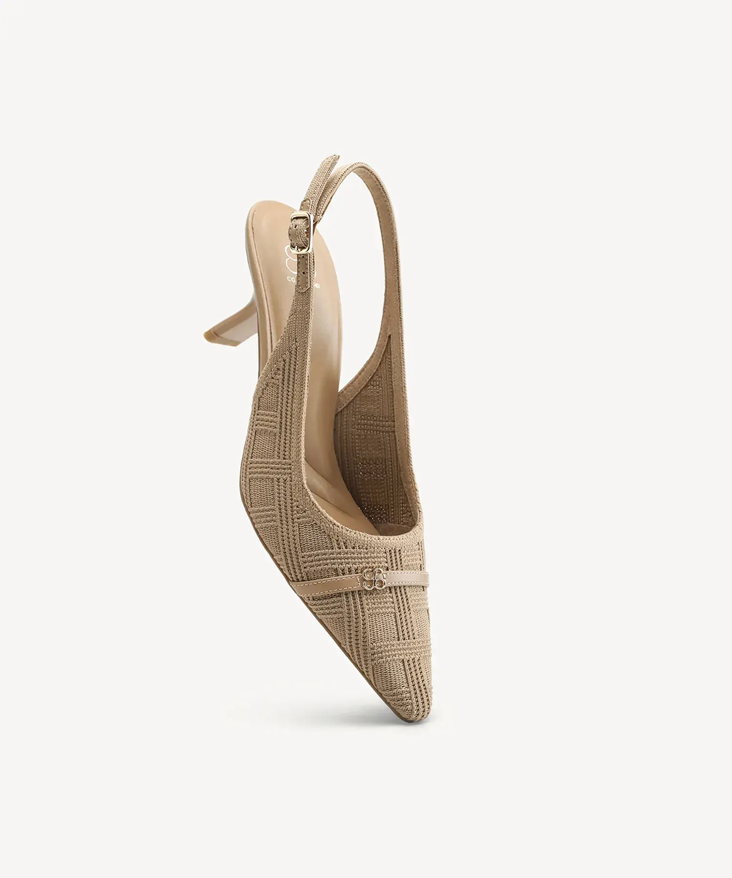 LineWeave Kitten Pointed Toe Heeled Slingback - Image 3