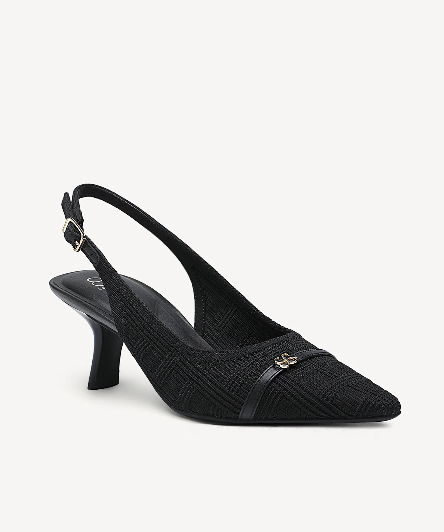 LineWeave Kitten Pointed Toe Heeled Slingback - Image 7